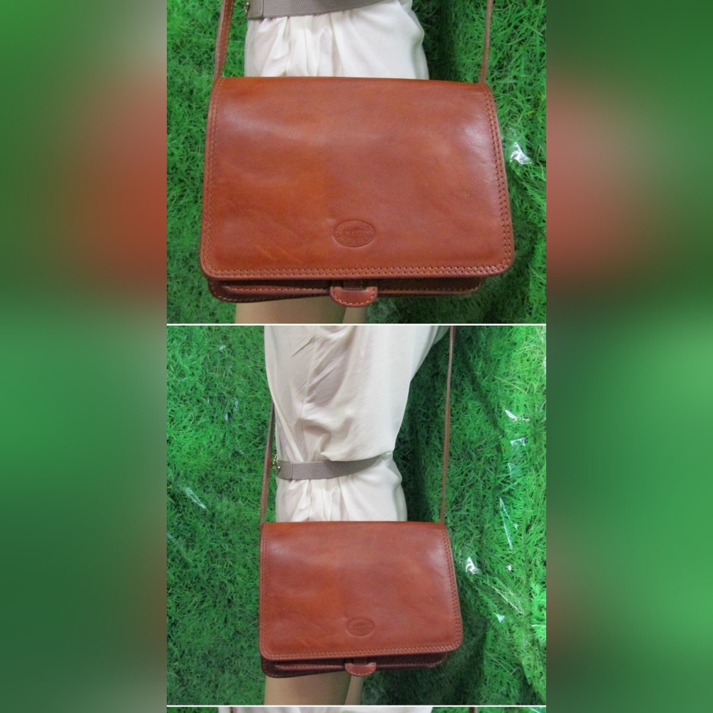 Sorento DeMartino Italian leather brown crossbody bag
